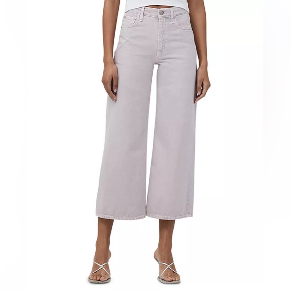 Andi High Rise Ankle Wide Leg Jeans in Lavender
